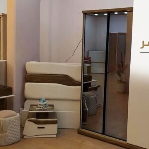 غرف نوم اطفال بسريرين ودولاب وتسريحة